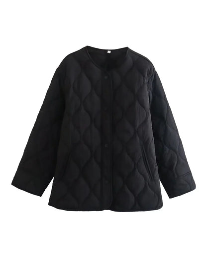Vrouwelijk Winterjasje Casual Losse Fit