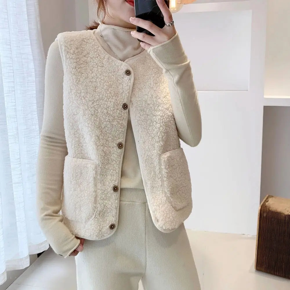 Teddyjas Zacht Pluche Dames Warme Gilet - StudioMarella
