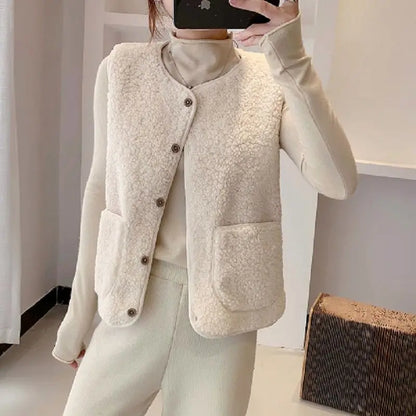 Teddyjas Zacht Pluche Dames Warme Gilet