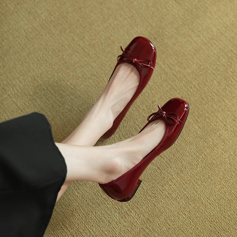 Vlinder Balletschoenen voor Vrouwen met Lage Hakken