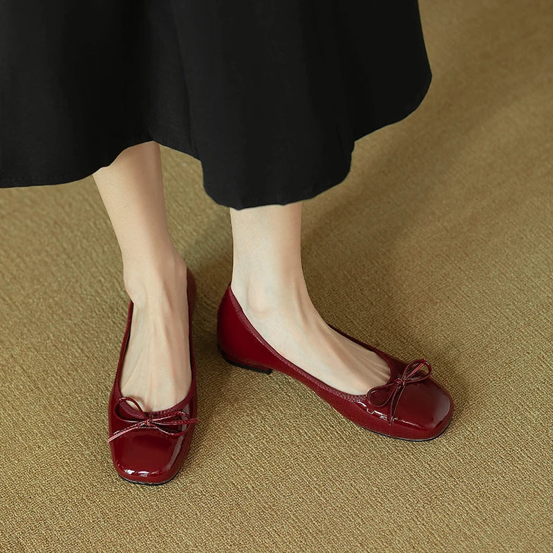 Vlinder Balletschoenen voor Vrouwen met Lage Hakken