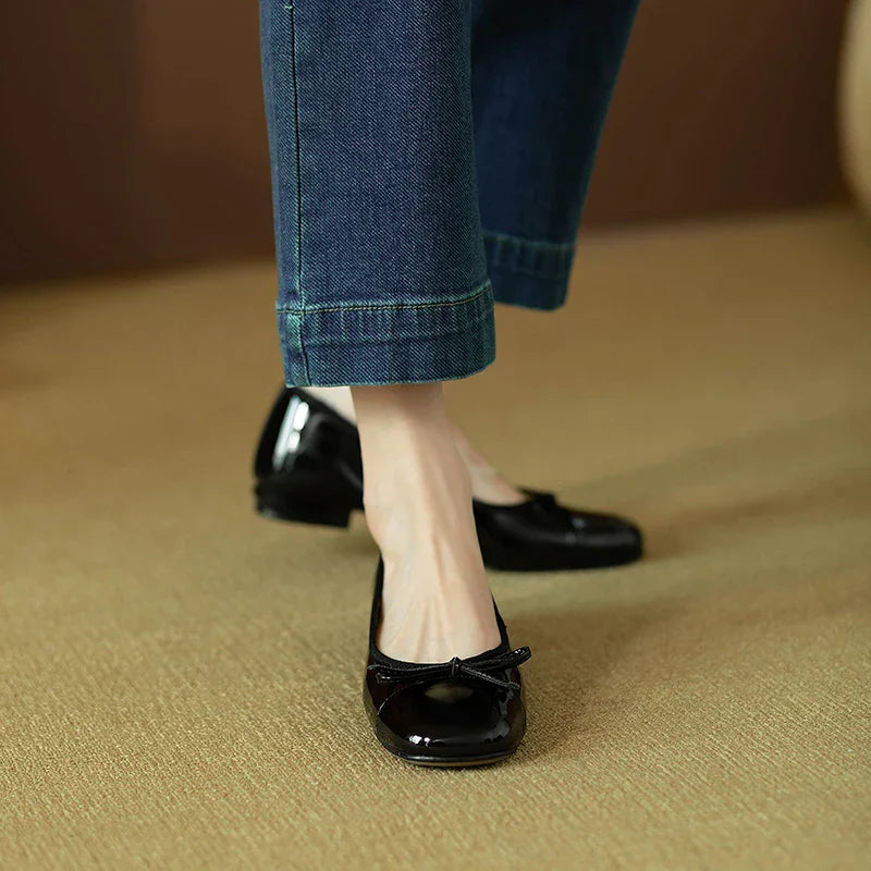 Vlinder Balletschoenen voor Vrouwen met Lage Hakken