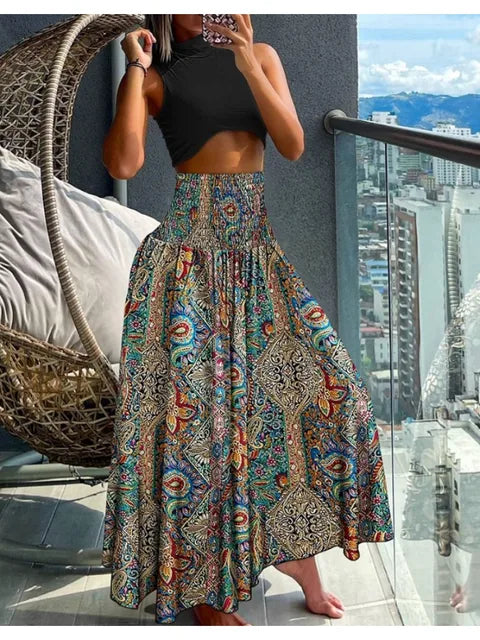 Vrouwelijke Bloemenrok Bohemian Stijl Zomerrok