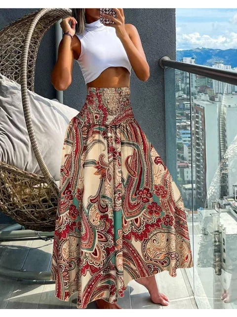Vrouwelijke Bloemenrok Bohemian Stijl Zomerrok