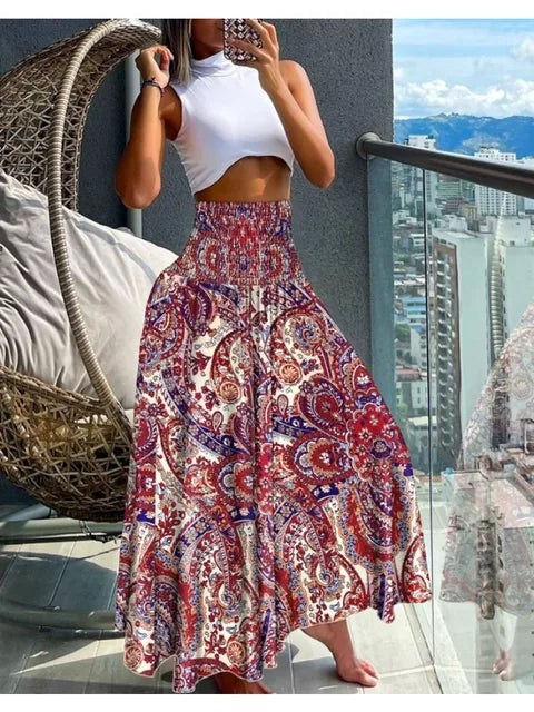 Vrouwelijke Bloemenrok Bohemian Stijl Zomerrok