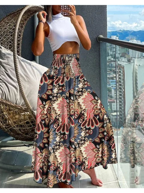 Vrouwelijke Bloemenrok Bohemian Stijl Zomerrok - StudioMarella