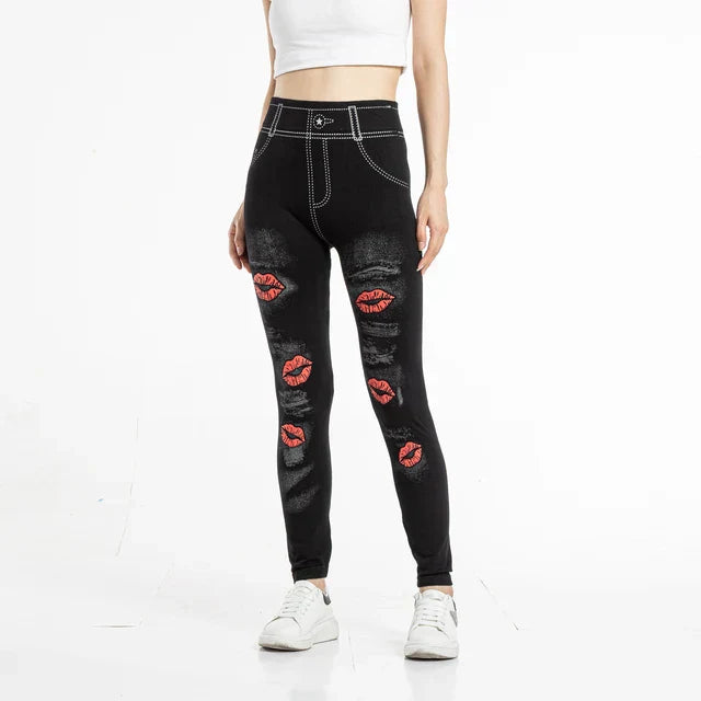 Hoge Taille Legging Elastisch Comfortabel Zacht