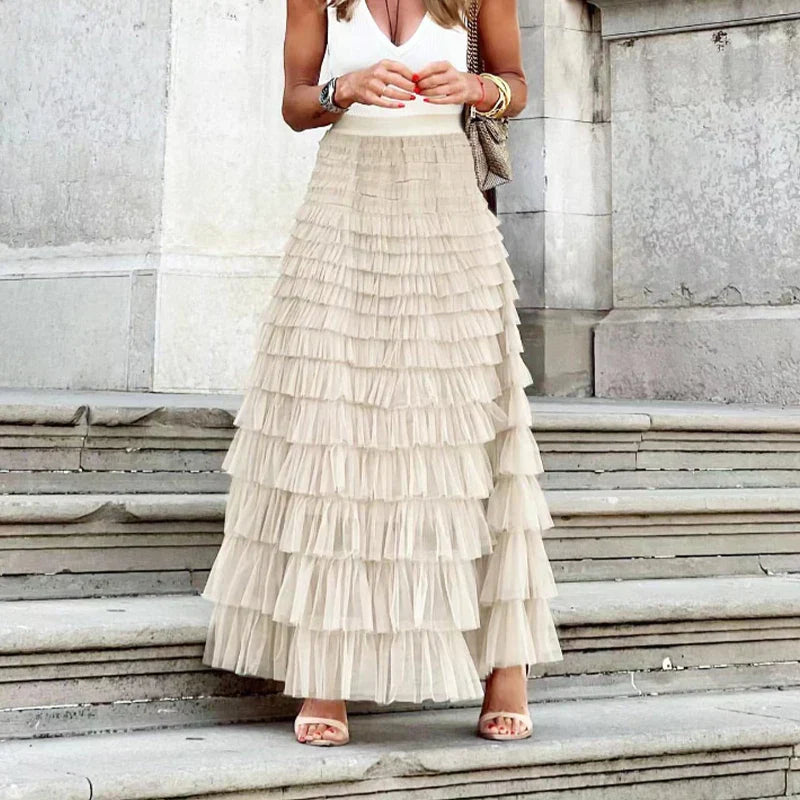Maxi Rok voor Vrouwen Roze Elegant Lange Jurk