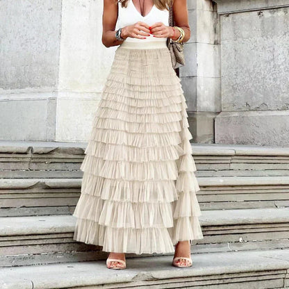 Maxi Rok voor Vrouwen Roze Elegant Lange Jurk