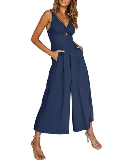 V-hals Jumpsuit Zomerse Jurk Zonnestraal Mode