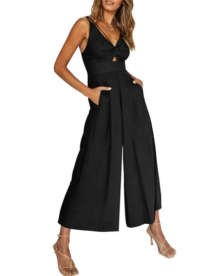 V-hals Jumpsuit Zomerse Jurk Zonnestraal Mode