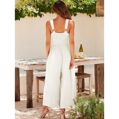 V-hals Jumpsuit Zomerse Jurk Zonnestraal Mode