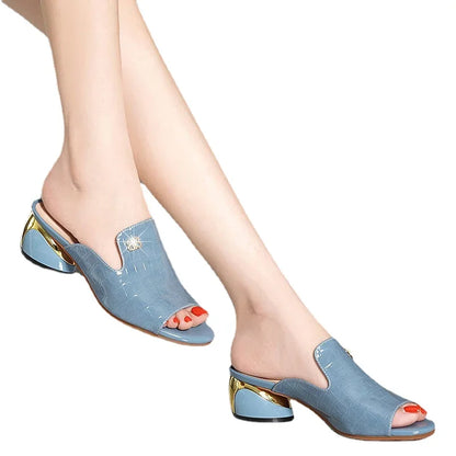 Rode Leren Slippers Dameschoenen Spaanse Stijl