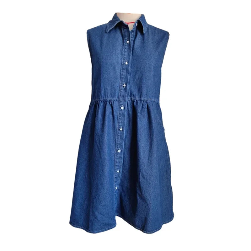 Luchtige Zomerjurk van Denim voor Vrouwen