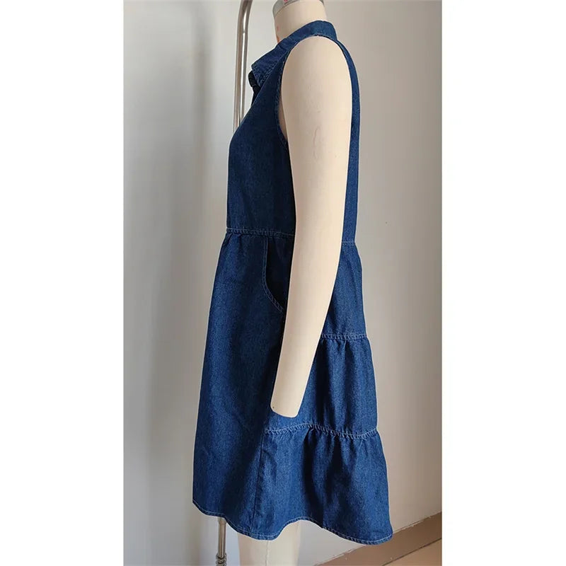 Luchtige Zomerjurk van Denim voor Vrouwen