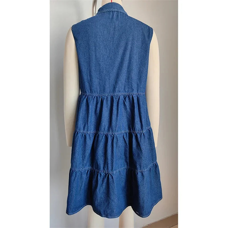 Luchtige Zomerjurk van Denim voor Vrouwen