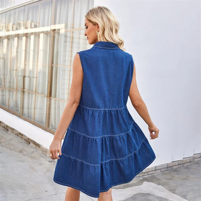 Luchtige Zomerjurk van Denim voor Vrouwen