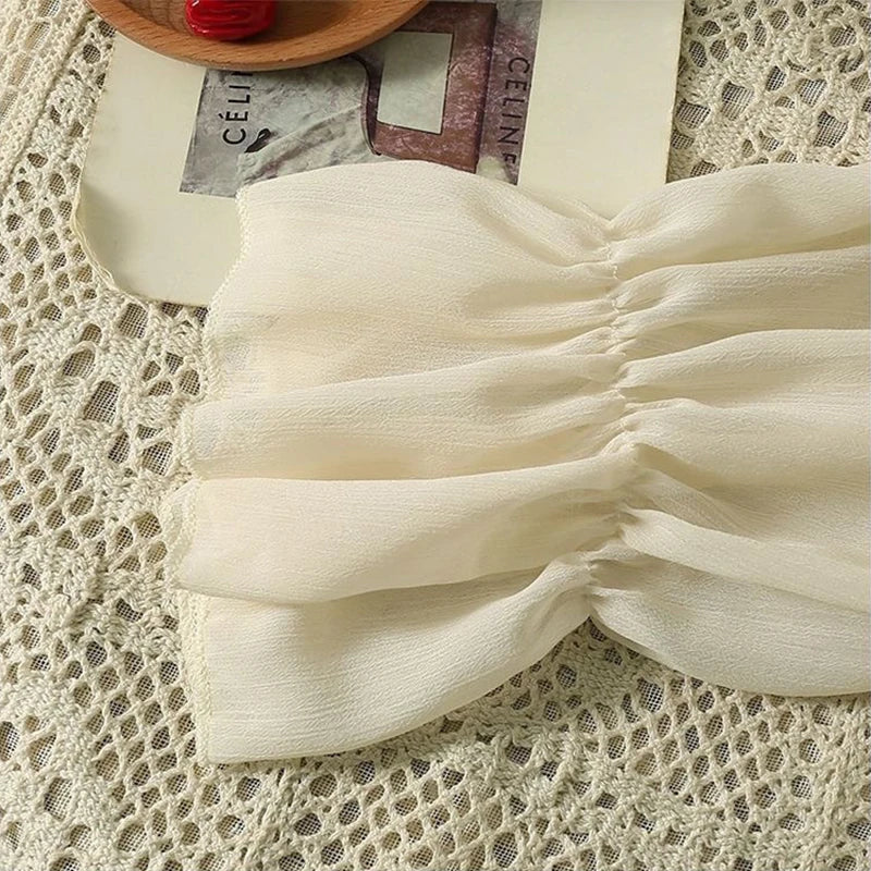 Licht Chiffon Zomer Bloes Vrouw