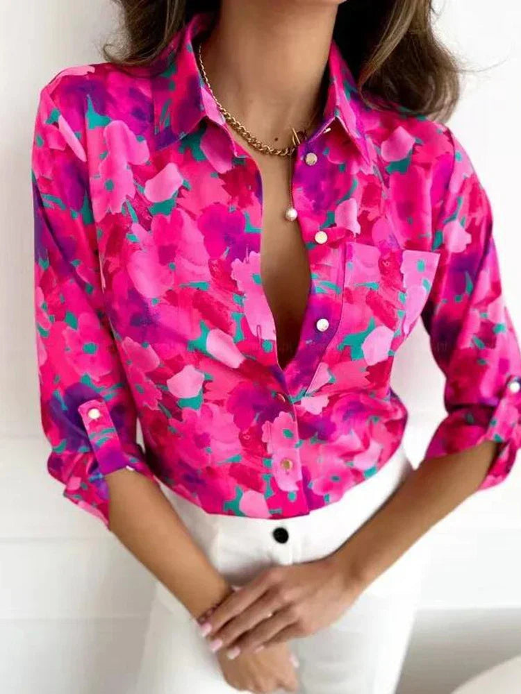 Vrouwelijke Bloemenblouse met Verfijnd Ontwerp - StudioMarella