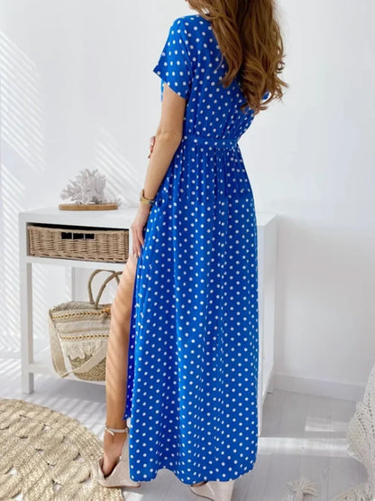 Jurk met Polka Dots Kort en Chic
