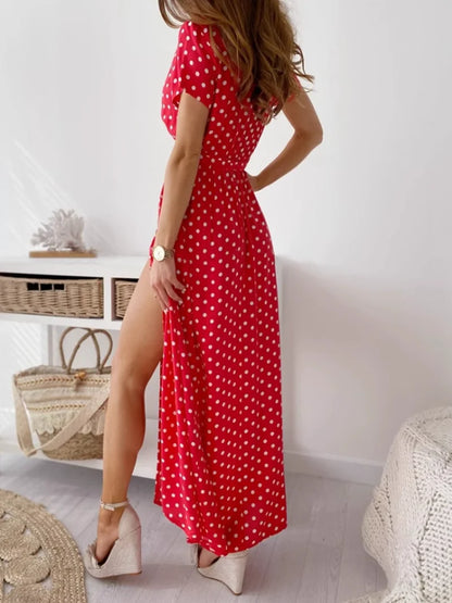Jurk met Polka Dots Kort en Chic