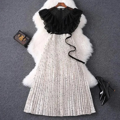 Lichte Zomerjurk van Chiffon Stof Vrouwelijk Elegant
