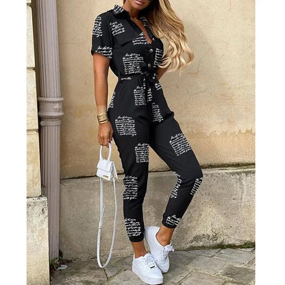 Elegante Jumpsuit met Bloemenprint Vrouwen Jurk