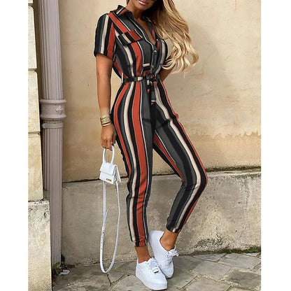 Elegante Jumpsuit met Bloemenprint Vrouwen Jurk