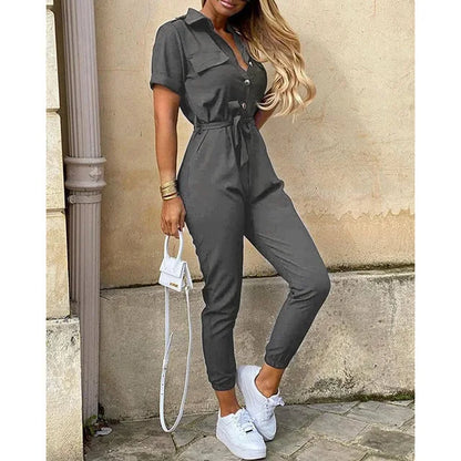 Elegante Jumpsuit met Bloemenprint Vrouwen Jurk