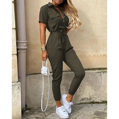 Elegante Jumpsuit met Bloemenprint Vrouwen Jurk