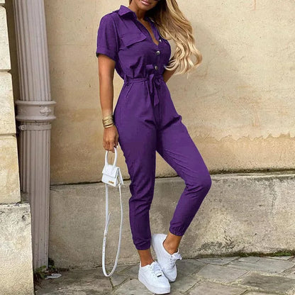 Elegante Jumpsuit met Bloemenprint Vrouwen Jurk - StudioMarella
