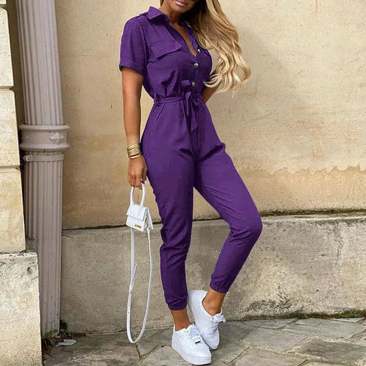 Elegante Jumpsuit met Bloemenprint Vrouwen Jurk - StudioMarella