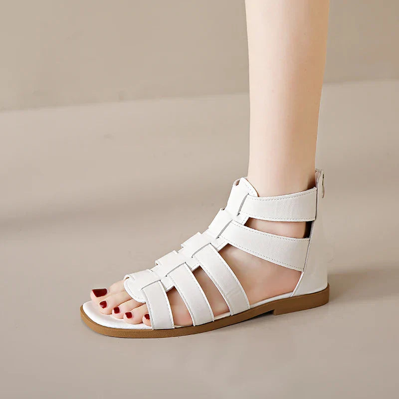Witte Gladiator Sandalen Zomer Sandalen voor Vrouw