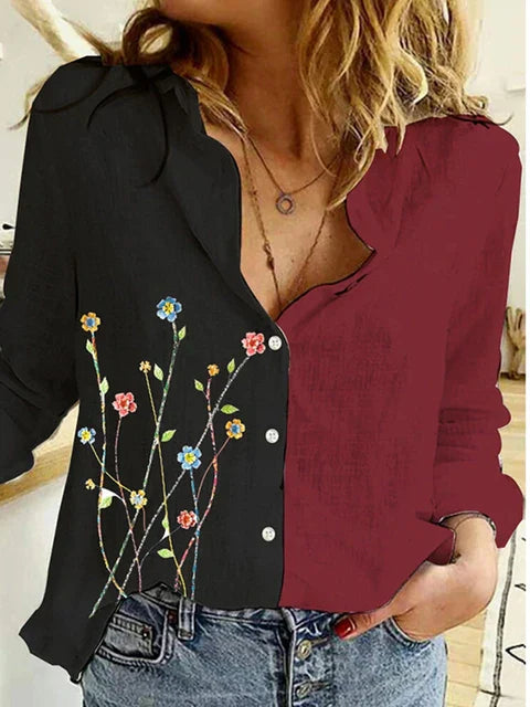 Bloemen Blouse Florale Vrouwen blouse elegant