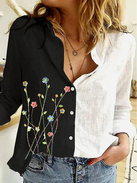 Bloemen Blouse Florale Vrouwen blouse elegant - StudioMarella