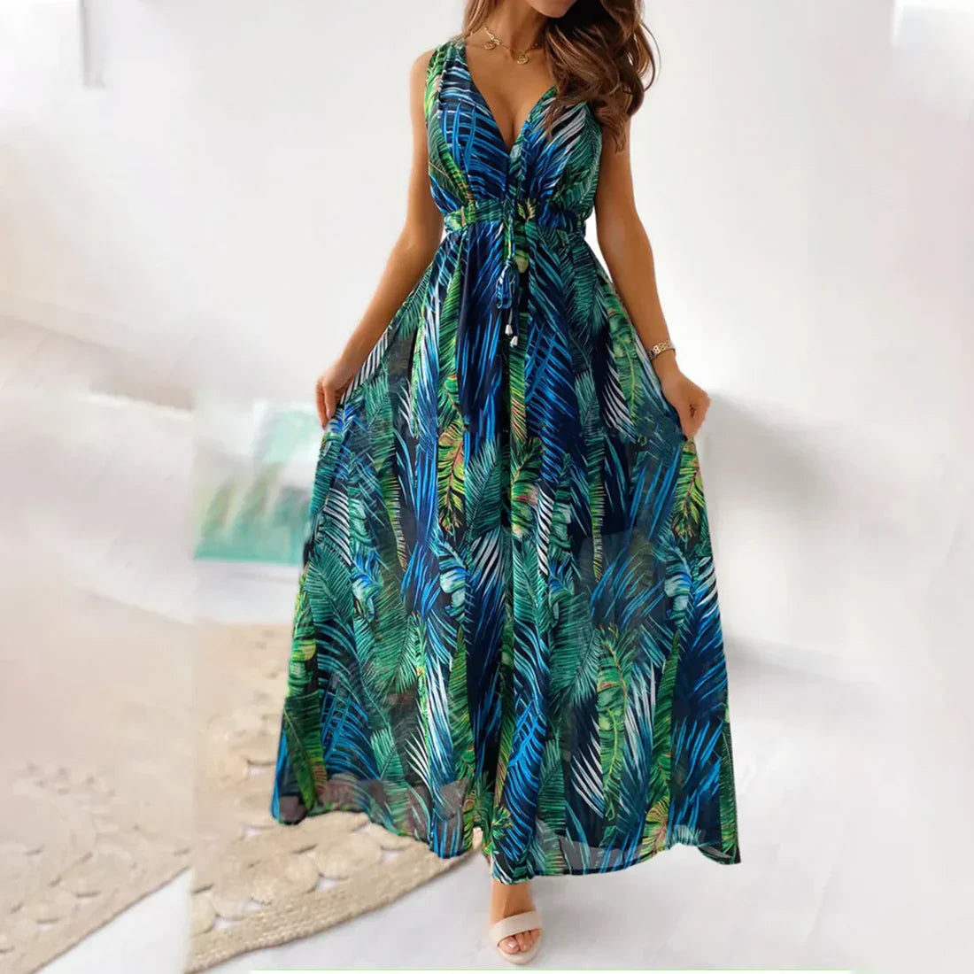 Vrouwelijke Midi Jurk Elegante Kort Model Zomerjurk