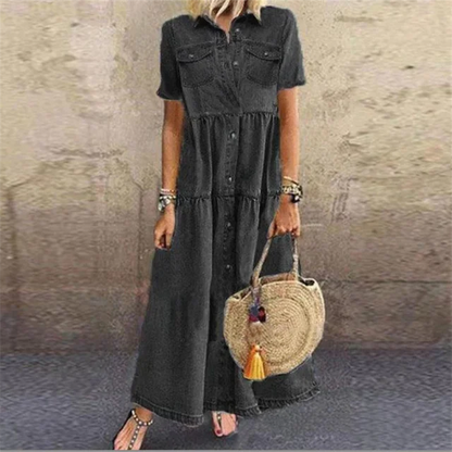 Vrouwelijke Zomerjurk Denim Stijl Korte Jurk voor Dames - StudioMarella