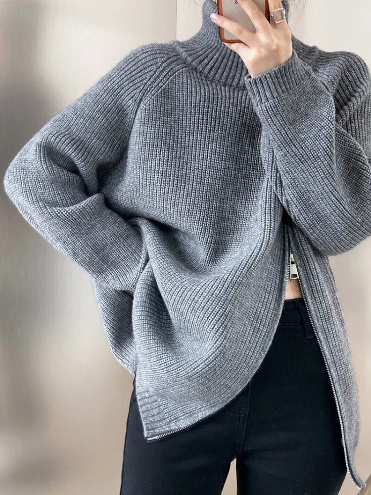 Hoge Kraag Trui Agatha Warm en Stijlvol