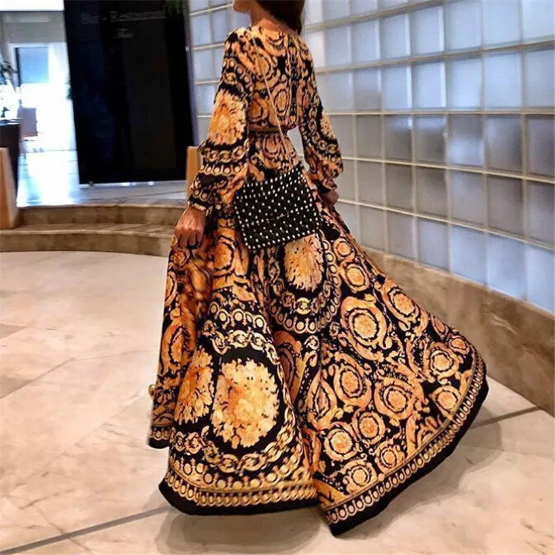 Boho Maxi Jurk V-Hals Zomerjurk Lange Jurk - StudioMarella