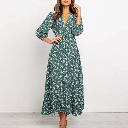 Boho Jurk Maxi Bloemenprint Zomerjurk - StudioMarella