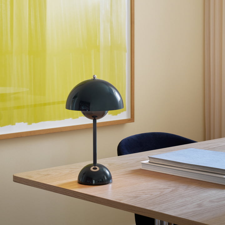 Tafellamp paddenstoel LED USB oplaadbaar draadloos nachtkastje bureau sfeerlicht interieur