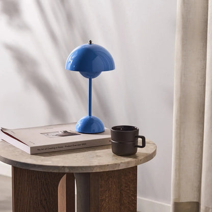 Tafellamp paddenstoel LED USB oplaadbaar draadloos nachtkastje bureau sfeerlicht interieur