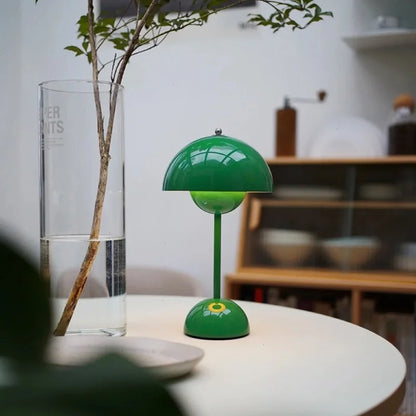 Tafellamp paddenstoel LED USB oplaadbaar draadloos nachtkastje bureau sfeerlicht interieur