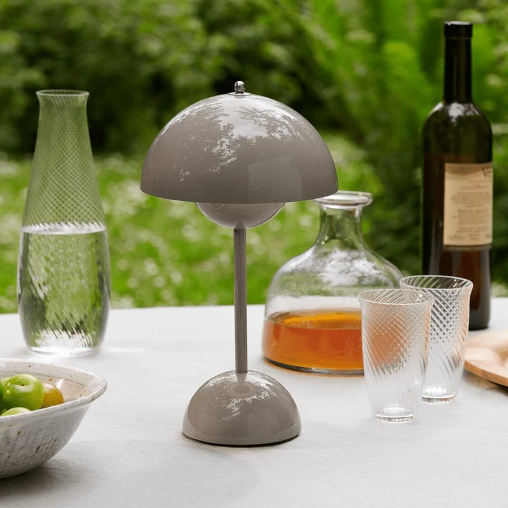 Tafellamp paddenstoel LED USB oplaadbaar draadloos nachtkastje bureau sfeerlicht interieur