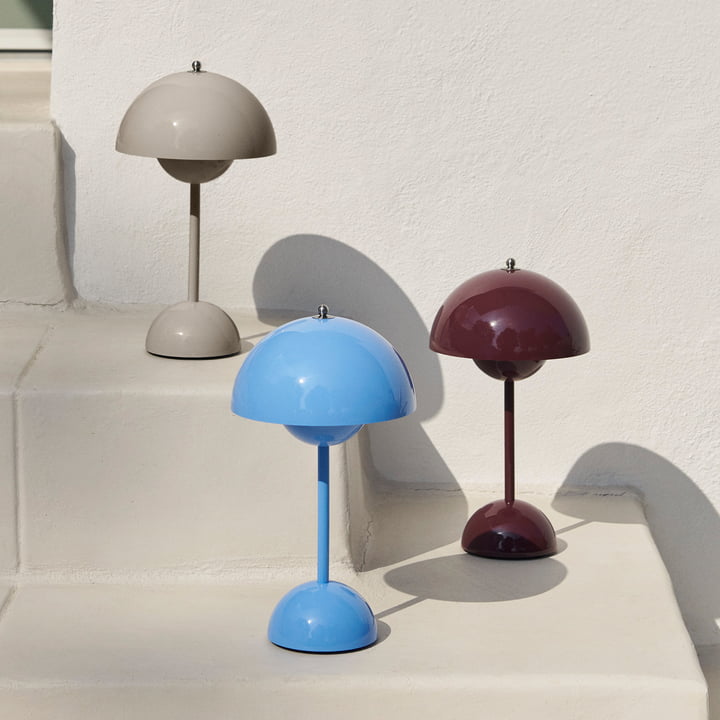 Tafellamp paddenstoel LED USB oplaadbaar draadloos nachtkastje bureau sfeerlicht interieur