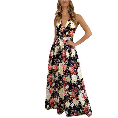 Bloemenprint Maxi Jurk Zomerjurk Vrouw Blomster Stijl - StudioMarella