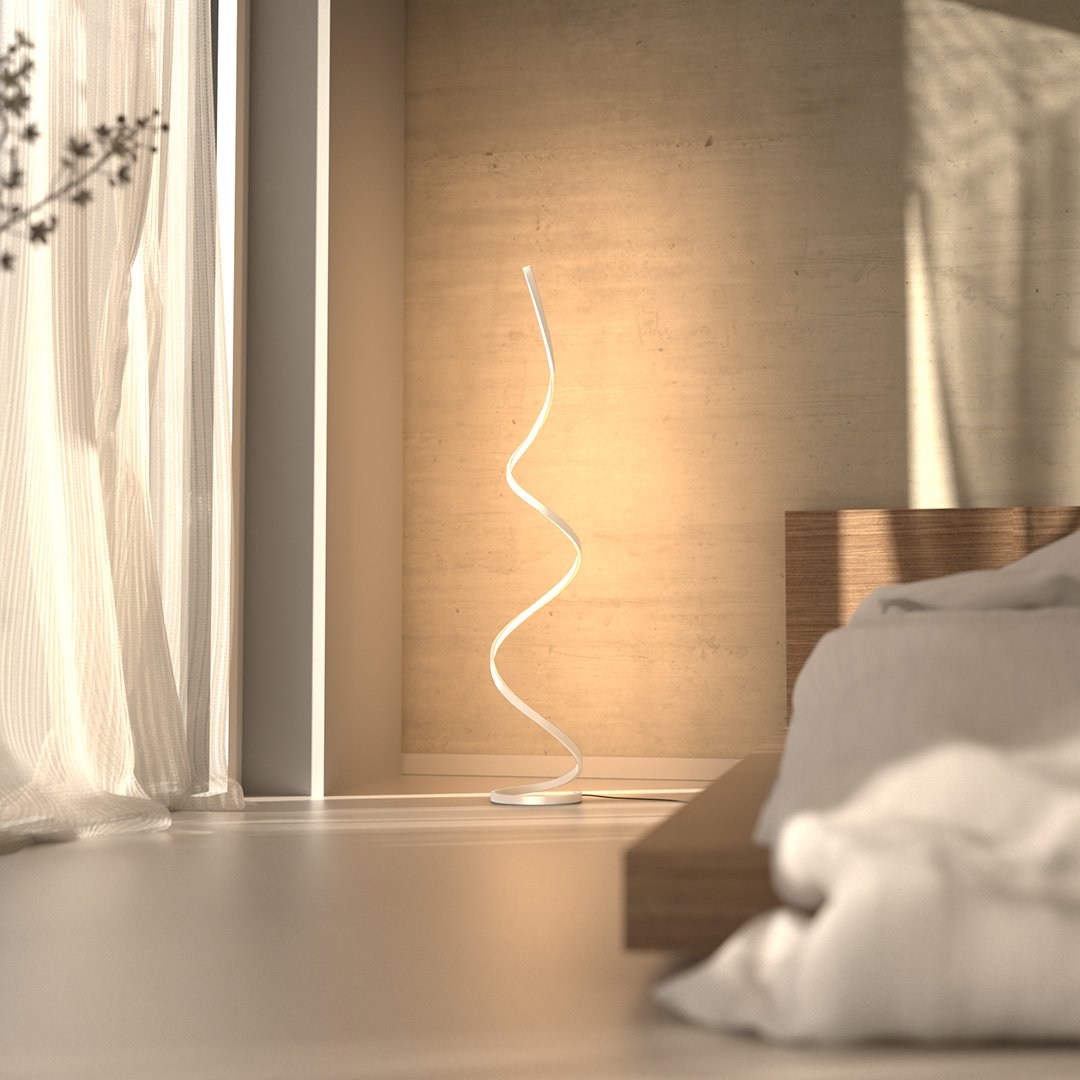 Sansoti | Minimalistische LED Vloerlamp Spiraal | Dimbaar | Moderne Design Staande Lamp