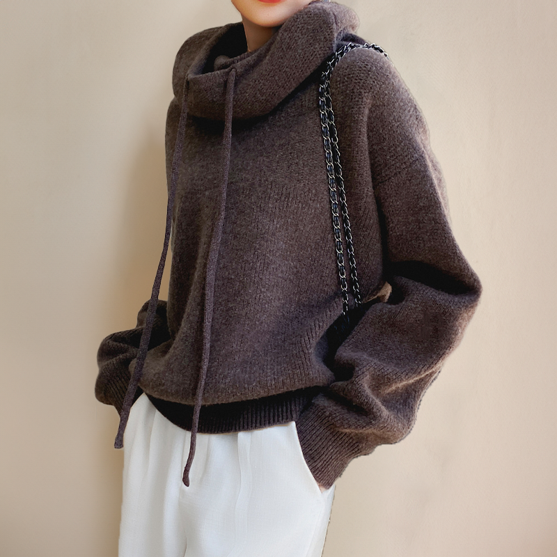 Zachte Gebreide Hoodie voor Vrouwen Stijlvolle Look