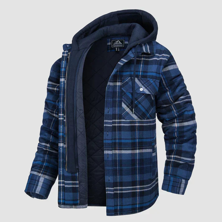 Heren Overhemdjas Geruit Casual Stijl