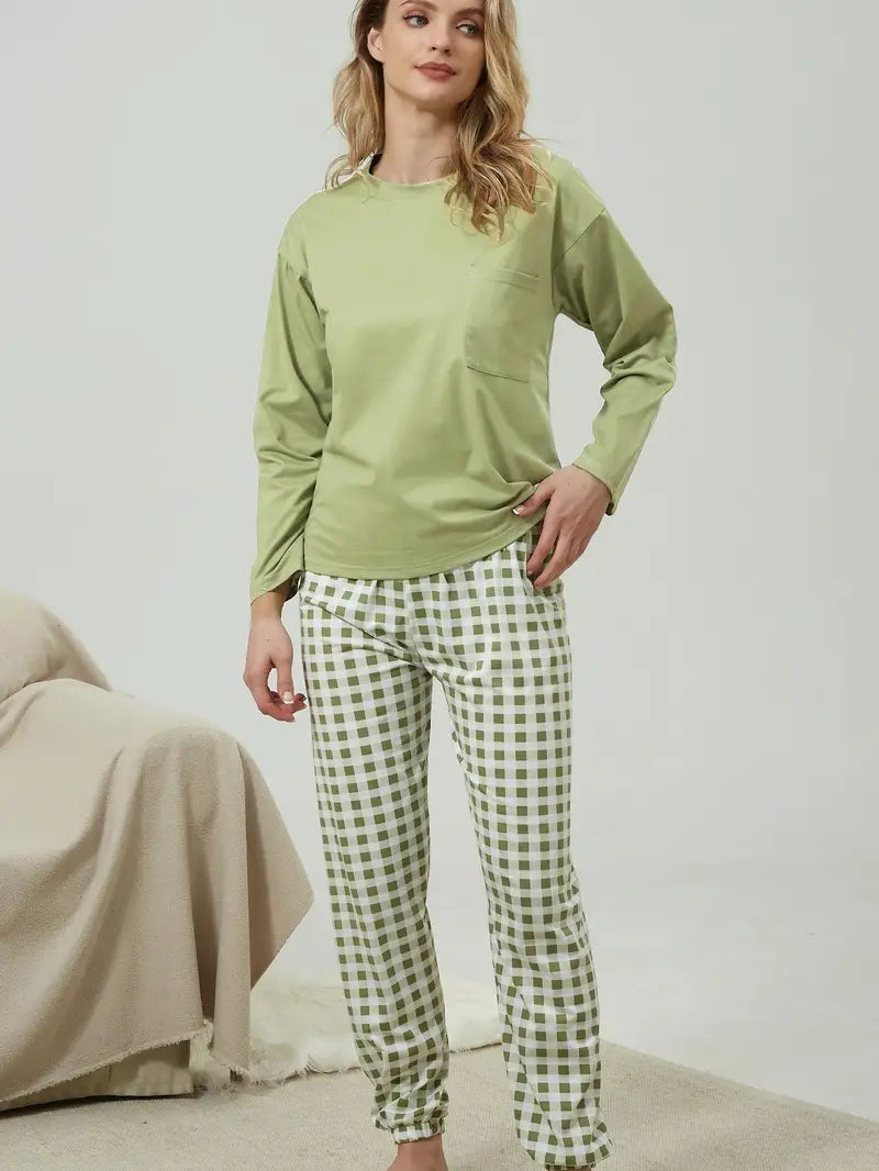 Vrouwen Pyjamaset Zachte Stof Stijlvolle Nachtset - StudioMarella